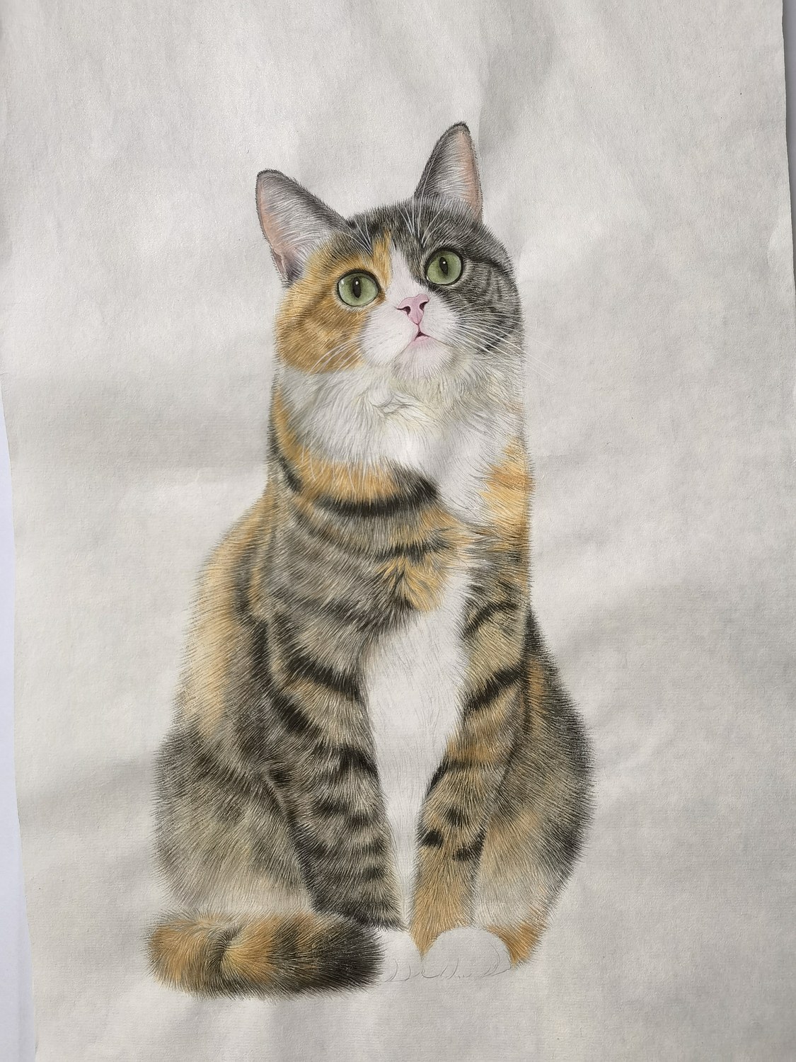 Original gongbi cat portrait