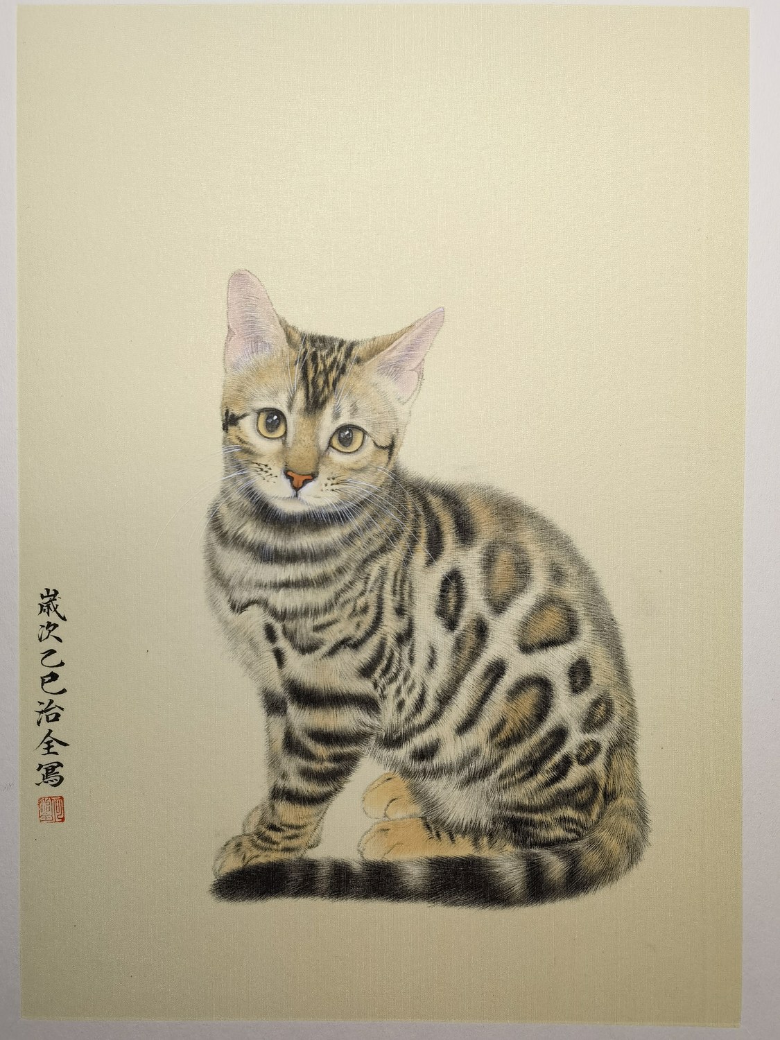Original gongbi cat portrait
